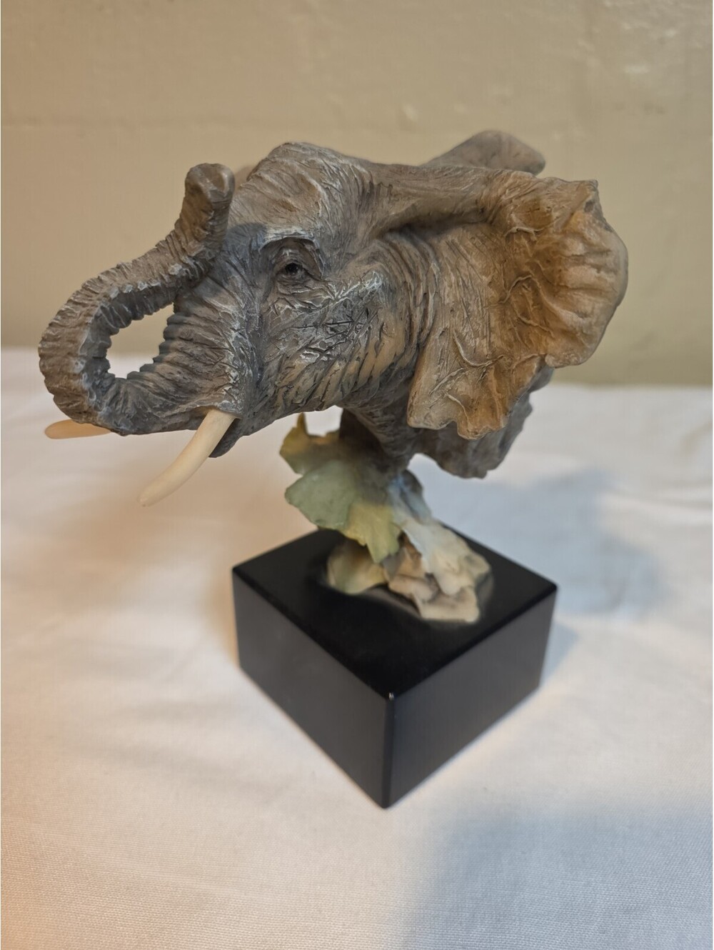 Mill Creek Studios Elephant Bust Sculpture '96 Signed